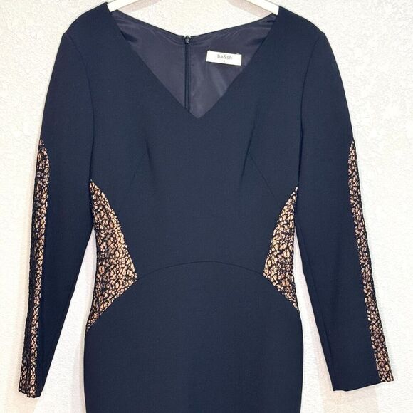 ba&sh Dress Size Small (1) Black Lace Long Sleeve Sheath - Picture 4 of 10